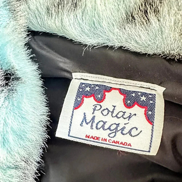 Vintage Polar Magic Jacket and Hat  Blue Faux Fur Size S Movie Star circa 70s - Picture 8 of 15